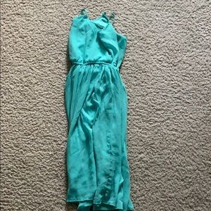 Turquoise spaghetti strap dress